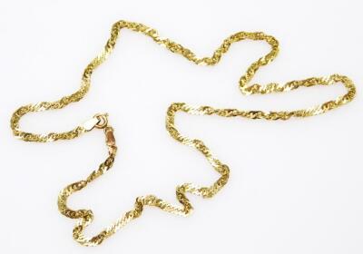 A 9ct gold fancy link necklace - 2