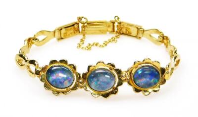 An opal style bracelet