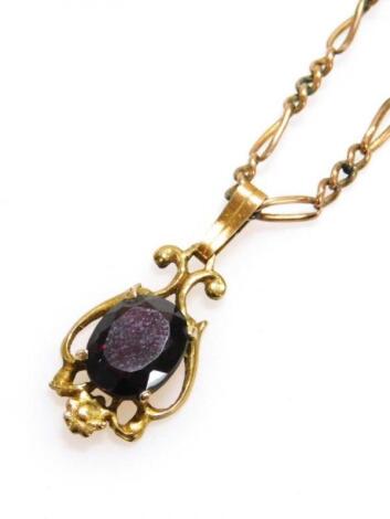 A early 20thC drop pendant