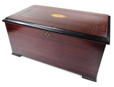 An early 20thC rosewood stained cylinder music box - 6