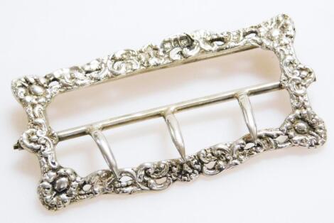 A George V silver buckle