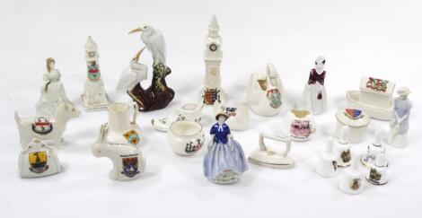 Various souvenir crested china