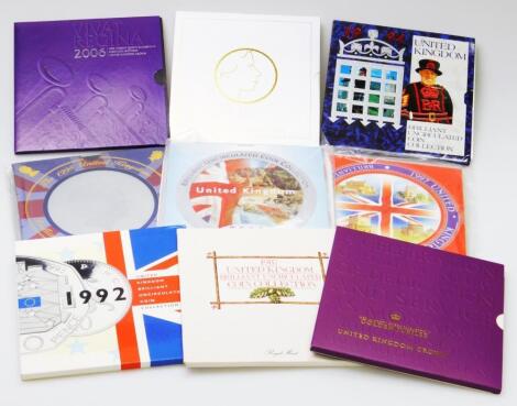 Various UK brilliant uncirculated coin collection sets