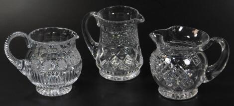 A 20thC Stewart crystal water jug