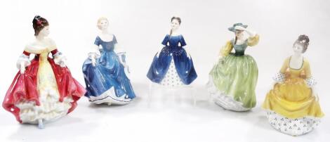 Five various Royal Doulton figures