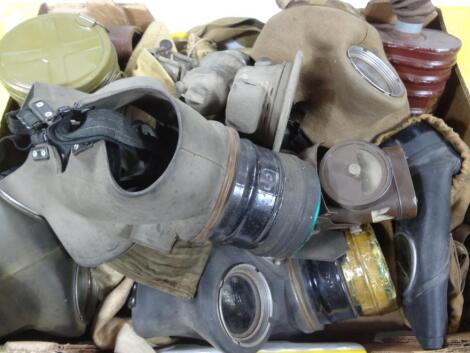 Various gas masks respiratory masks etc.