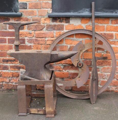 A late 19thC industrial farrier's anvil