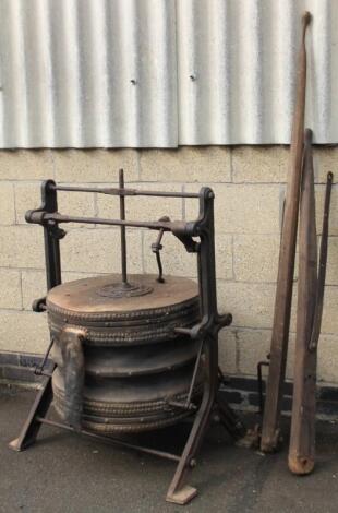 A pair of Alldays and Onions industrial hand bellows