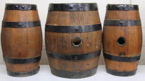 Various coopered barrels