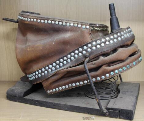 A set of early 20thC leather foot bellows