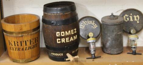 A Gomez cream Spanish sherry barrel