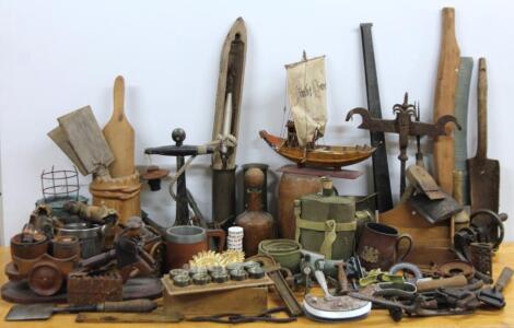 Various early 20thC and other bygone tools