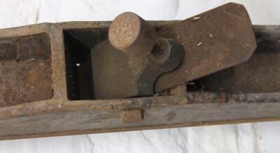 A large early 20thC heavy duty named metal plane - 2