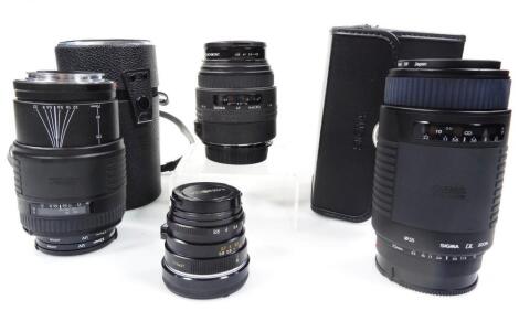 Various camera lenses