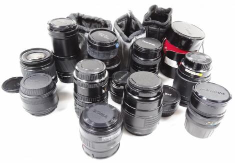 Various camera lenses