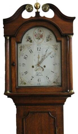 A early 19thC oak country longcase clock