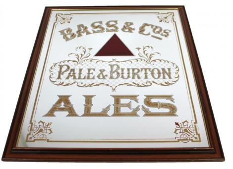 *A Bass & Co Pale and Burton Ales advertising mirror