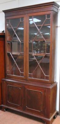 An early 19thC mahogany bookcase