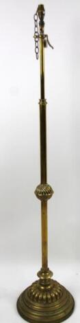 An early 20thC brass standard lamp