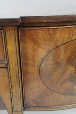 A George III mahogany bow front sideboard - 2