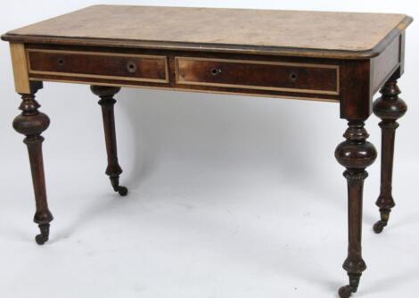 A 19thC walnut desk