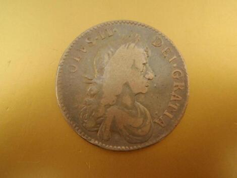 A 1671 half crown.