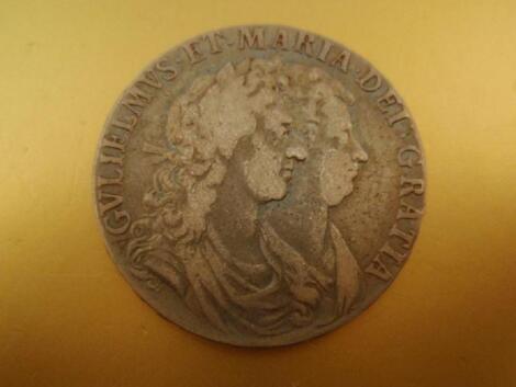 A 1689 half crown second state;