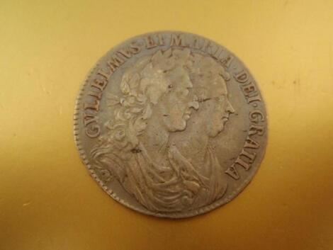 A 1689 half crown first shield