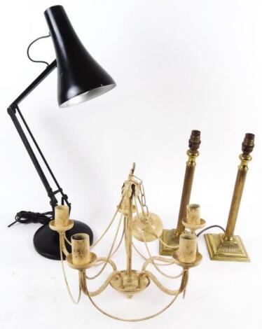 A late 20thC angle poise Bauhaus design lamp