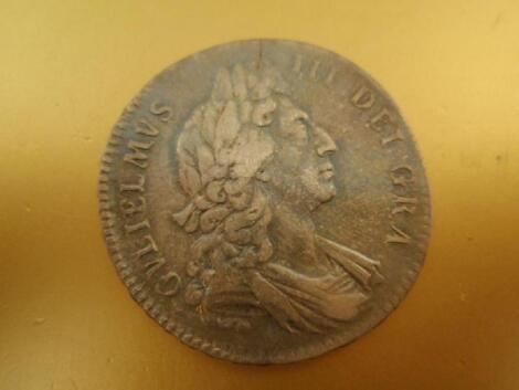 A 1696 small shield half crown