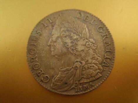 A 1745 Lima half crown