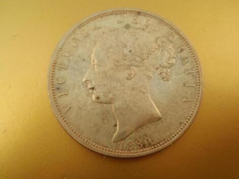 An 1880 half crown.