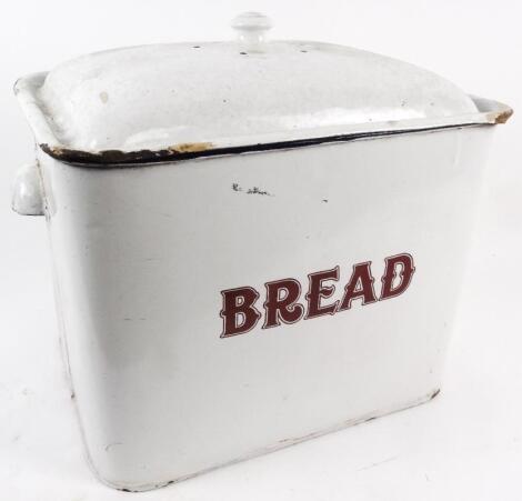 An early 20thC enamel bread bin