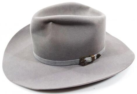 A grey Stetson hat