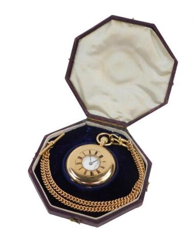 A Victorian 18ct gold gentleman's half hunter pocket watch for The Army & Navy Cooperative Society L