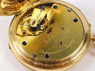 *A Victorian 18ct gold gentleman's full hunter chronograph pocket watch by John Boyd - 5
