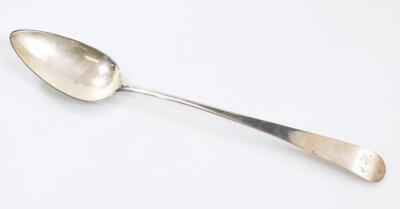 A George III Scottish silver basting spoon