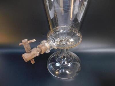 A Victorian cut glass spirit dispenser and cover - 3