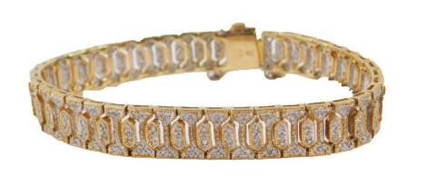 An 18ct gold and diamond bracelet