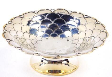 A Mappin & Webb silver pedestal sweetmeat dish