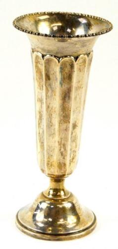 A George V silver vase