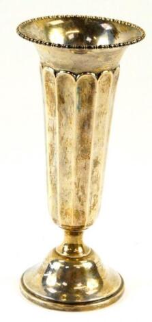 A George V silver vase