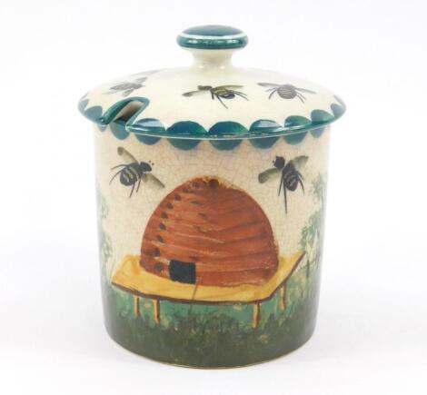 A Wemyss's pottery honey pot and cover