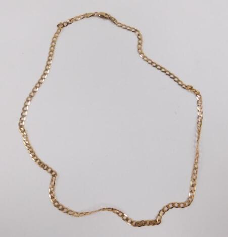 A 9ct gold curb link neck chain