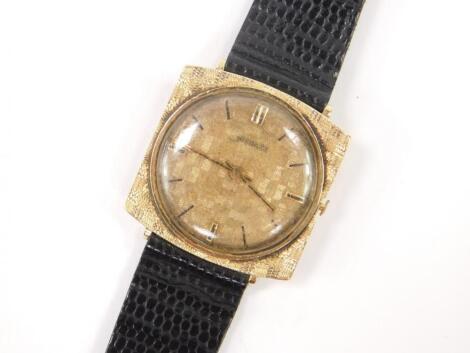 A Longines 14ct gold gentleman's wrist watch