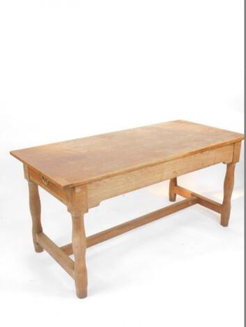 A pine kitchen table