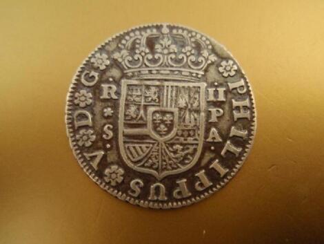 A Spanish 1733 two Reales