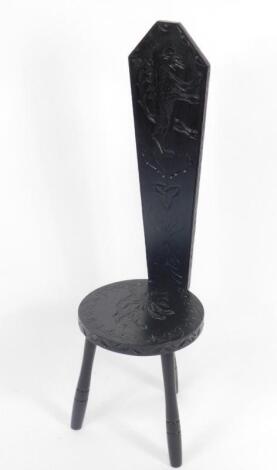 A Studio of Art and Antiquity Torbay ebonised spinning chair