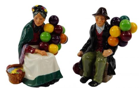 A Royal Doulton figure modelled as The Old Balloon Seller