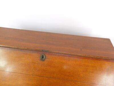 A George III oak and rosewood cross banded bureau - 3